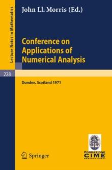 Conference on Applications of Numerical Analysis : Held in Dundee/Scotland, March 23 - 26, 1971