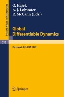 Global Differentiable Dynamics : Proceedings of the Conference, held at Case Western Reserve University, Cleveland, Ohio, June 2-6, 1969