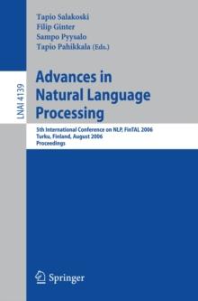 Advances in Natural Language Processing : 5th International Conference, FinTAL 2006 Turku, Finland, August 23-25, 2006 Proceedings