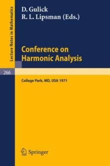 Conference on Harmonic Analysis : College Park, Maryland, 1971