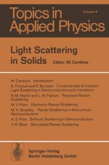 Light Scattering in Solids 1