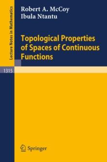 Topological Properties of Spaces of Continuous Functions