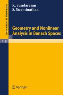 Geometry and Nonlinear Analysis in Banach Spaces