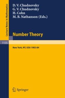 Number Theory : A Seminar held at the Graduate School and University Center of the City University of New York 1983-84