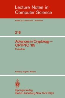 Advances in Cryptology : Proceedings of CRYPTO '85