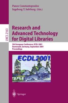 Research and Advanced Technology for Digital Libraries : 5th European Conference, ECDL 2001, Darmstadt, Germany, September 4-9, 2001. Proceedings