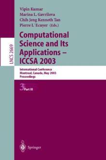 Computational Science and Its Applications - ICCSA 2003 : International Conference, Montreal, Canada, May 18-21, 2003, Proceedings, Part III