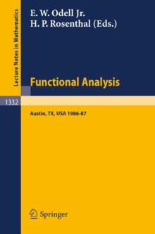 Functional Analysis : Proceedings of the Seminar at the University of Texas at Austin, 1986-87