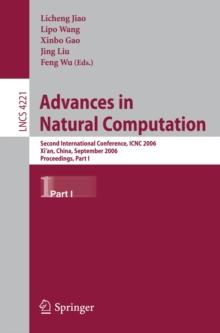 Advances in Natural Computation : Second International Conference, ICNC 2006, Xi'an, China, September 24-28, 2006, Proceedings, Part I