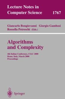 Algorithms and Complexity : 4th Italian Conference, CIAC 2000 Rome, Italy, March 1-3, 2000 Proceedings