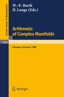 Arithmetic of Complex Manifolds : Proceedings of a Conference held in Erlangen, FRG, May 27-31, 1988