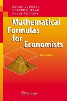 Mathematical Formulas for Economists