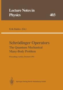 Schrodinger Operators The Quantum Mechanical Many-Body Problem : Proceedings of a Workshop Held at Aarhus, Denmark 15 May - 1 August 1991