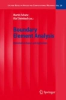 Boundary Element Analysis : Mathematical Aspects and Applications