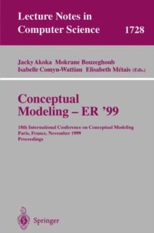 Conceptual Modeling ER'99 : 18th International Conference on Conceptual Modeling Paris, France, November 15-18, 1999 Proceedings