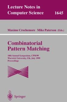 Combinatorial Pattern Matching : 10th Annual Symposium, CPM 99, Warwick University, UK, July 22-24, 1999 Proceedings