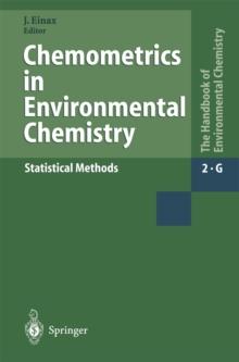 Chemometrics in Environmental Chemistry - Statistical Methods