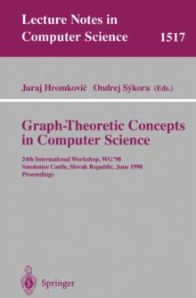 Graph-Theoretic Concepts in Computer Science : 24th International Workshop, WG'98, Smolenice Castle, Slovak Republic, June 18-20, Proceedings