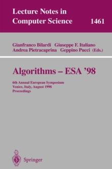 Algorithms - ESA '98 : 6th Annual European Symposium, Venice, Italy, August 24-26, 1998, Proceedings