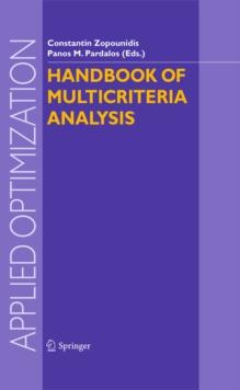 Handbook of Multicriteria Analysis