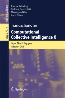 Transactions on Computational Collective Intelligence X