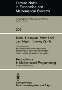 Redundancy in Mathematical Programming : A State-of-the-Art Survey