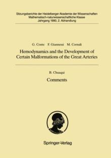 Hemodynamics and the Development of Certain Malformations of the Great Arteries. Comment : Vorgelegt in der Sitzung vom 18. November 1989 von Wilhelm Doerr