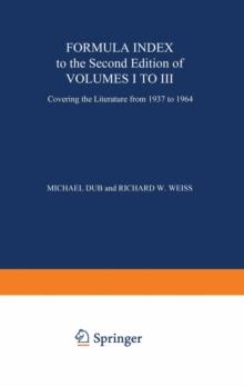 Formula Index to the Second Edition of Volume I to III