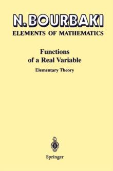 Functions of a Real Variable : Elementary Theory