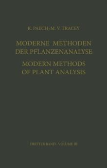 Moderne Methoden der Pflanzenanalyse / Modern Methods of Plant Analysis