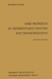 Some Properties of Differentiable Varieties and Transformations : With Special Reference to the Analytic and Algebraic Cases