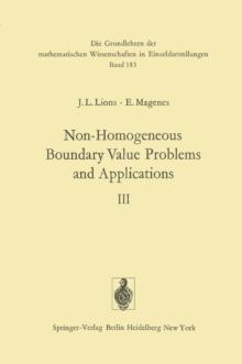 Non-Homogeneous Boundary Value Problems and Applications : Volume III