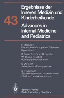 Advances in Internal Medicine and Pediatrics/Ergebnisse der Inneren Medizin und Kinderheilkunde