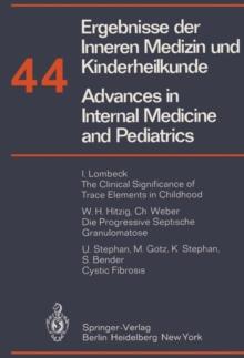 Ergebnisse der Inneren Medizin und Kinderheilkunde/Advances in Internal Medicine and Pediatrics