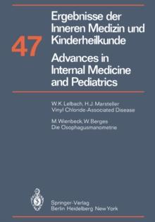 Ergebnisse der Inneren Medizin und Kinderheilkunde / Advances in Internal Medicine and Pediatrics