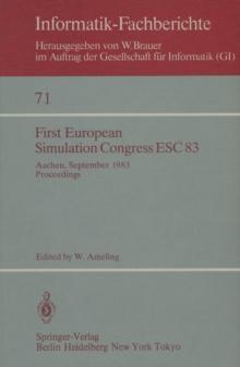 First European Simulation Congress ESC 83 : Aachen, September, 12-16, 1983 Proceedings