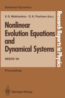 Nonlinear Evolution Equations and Dynamical Systems : Needs '90