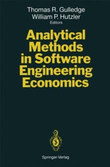 Analytical Methods in Software Engineering Economics