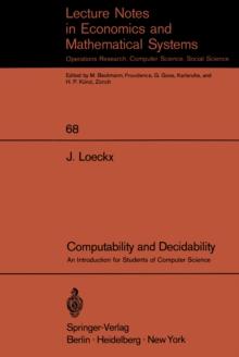 Computability and Decidability : An Introduction for Students of Computer Science