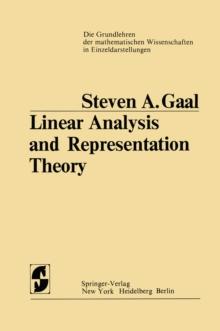 Linear Analysis and Representation Theory