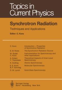 Synchrotron Radiation : Techniques and Applications