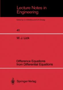 Difference Equations from Differential Equations