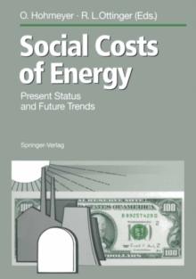 Social Costs of Energy : Present Status and Future Trends