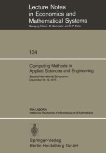 Computing Methods in Applied Sciences and Engineering : Second International Symposium December 15-19, 1975