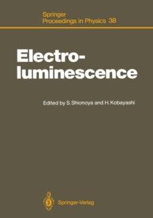 Electroluminescence : Proceedings of the Fourth International Workshop Tottori, Japan, October 11-14, 1988