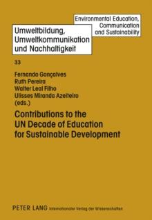 Contributions to the UN Decade of Education for Sustainable Development