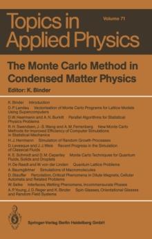 The Monte Carlo Method in Condensed Matter Physics