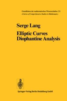 Elliptic Curves : Diophantine Analysis