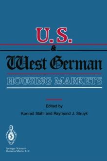 U.S. and West German Housing Markets : Comparative Economic Analyses