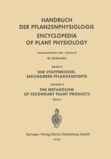 Der Stoffwechsel Sekundarer Pflanzenstoffe / The Metabolism of Secondary Plant Products